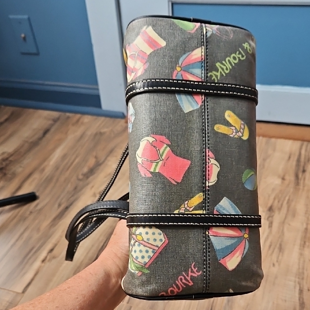 Dooney & Bourke Black Multicolor Summer Style Shoulder Bag - Picture 6 of 15